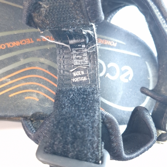 ECCO Offroad Men's Nubuck Walking Sandal Black Tan EU 45 US 11-11.5 - Picture 10 of 10